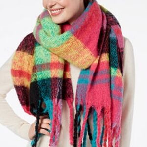 Betsey Johnson Multicolor Plaid Scarf